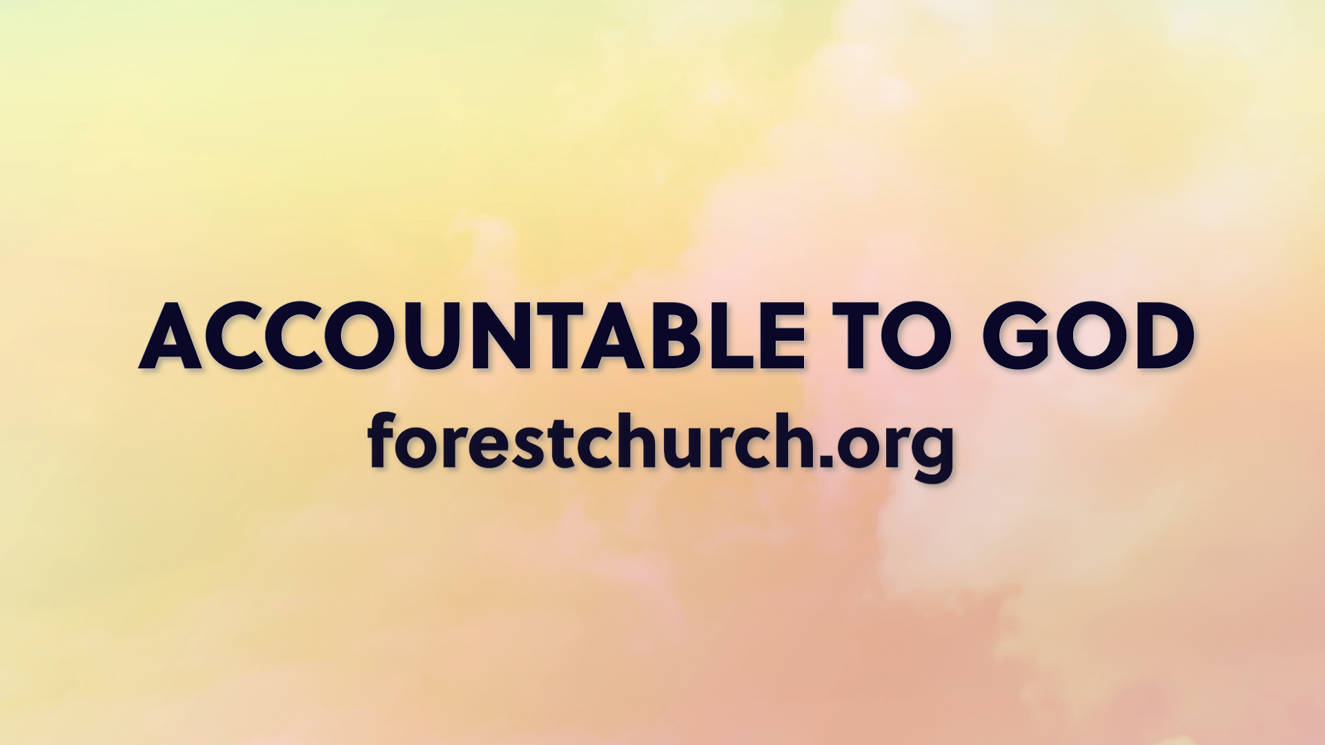 Accountable to God